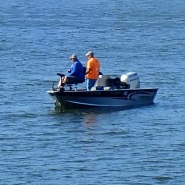 Boat anglers drifting on a Nebraska reservoir. Photo by Daryl Bauer, Nebraska Game & Parks Commission.