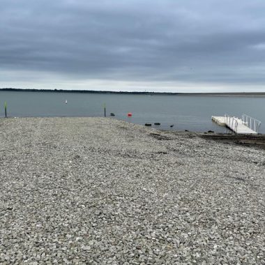 Low water boat ramp at Harlan County Reservoir. Photo by U.S. Army Corps of Engineers.