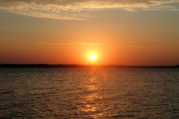 Sunset over a Nebraska reservoir. Photo by Daryl Bauer, Fisheries Outreach Program Manager.