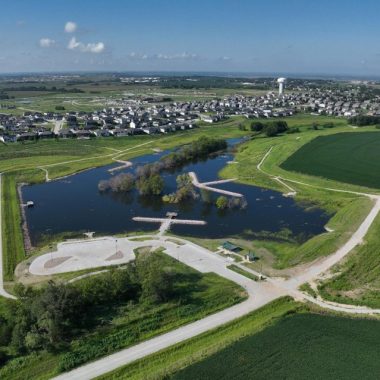 Aerial view of new Forest City Recreation Area in Gretna, Nebraska. Photo courtesy of Papio Missouri River Natural Resource District.