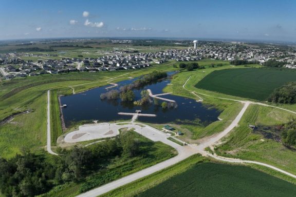 Aerial view of new Forest City Recreation Area in Gretna, Nebraska. Photo courtesy of Papio Missouri River Natural Resource District.