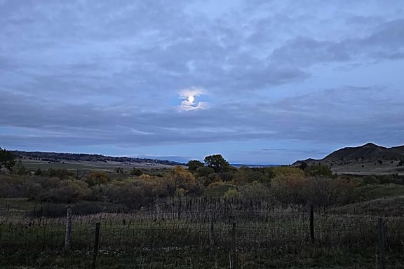 Moonrise over Soldier Creek Valley. Photo by Daryl Bauer, Nebraska Game & Parks Commission.