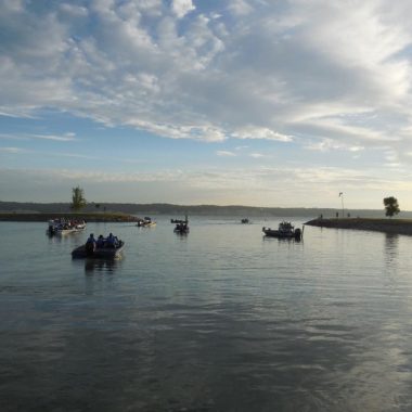 Boats in Weigand Marina, Lewis & Clark Reservoir. Photo by Daryl Bauer, Nebraska Game & Parks Commission.