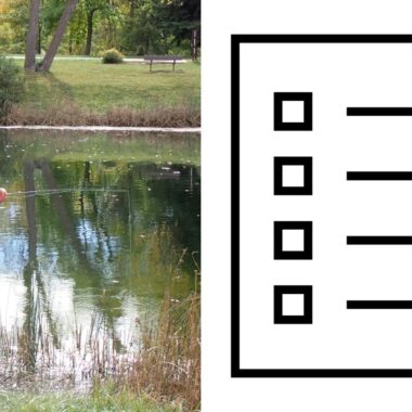 Shoreline angler and a survey form. Photo by Daryl Bauer, Nebraska Game & Parks Commission.