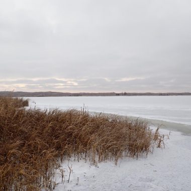 Newly frozen Nebraska sandhill lake. Photo by Daryl Bauer, Nebraska Game & Parks Commission.