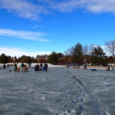Anglers on ice. Photo by Daryl Bauer, Nebraska Game & Parks Commission.