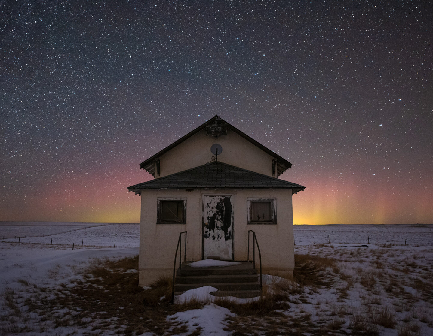A faint display in the winter sky near Crawford.