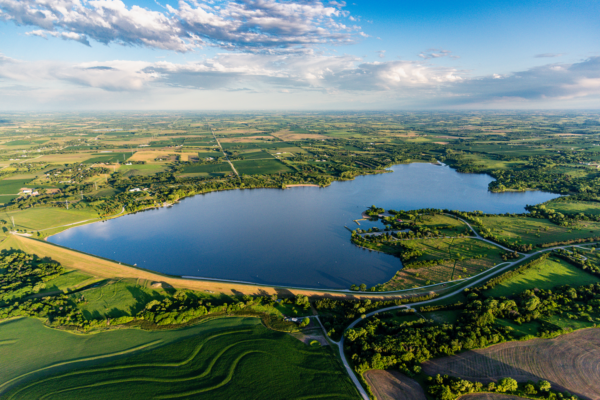 Pawnee Lake, fed by Middle Creek, is located north of Emerald in Lancaster County.