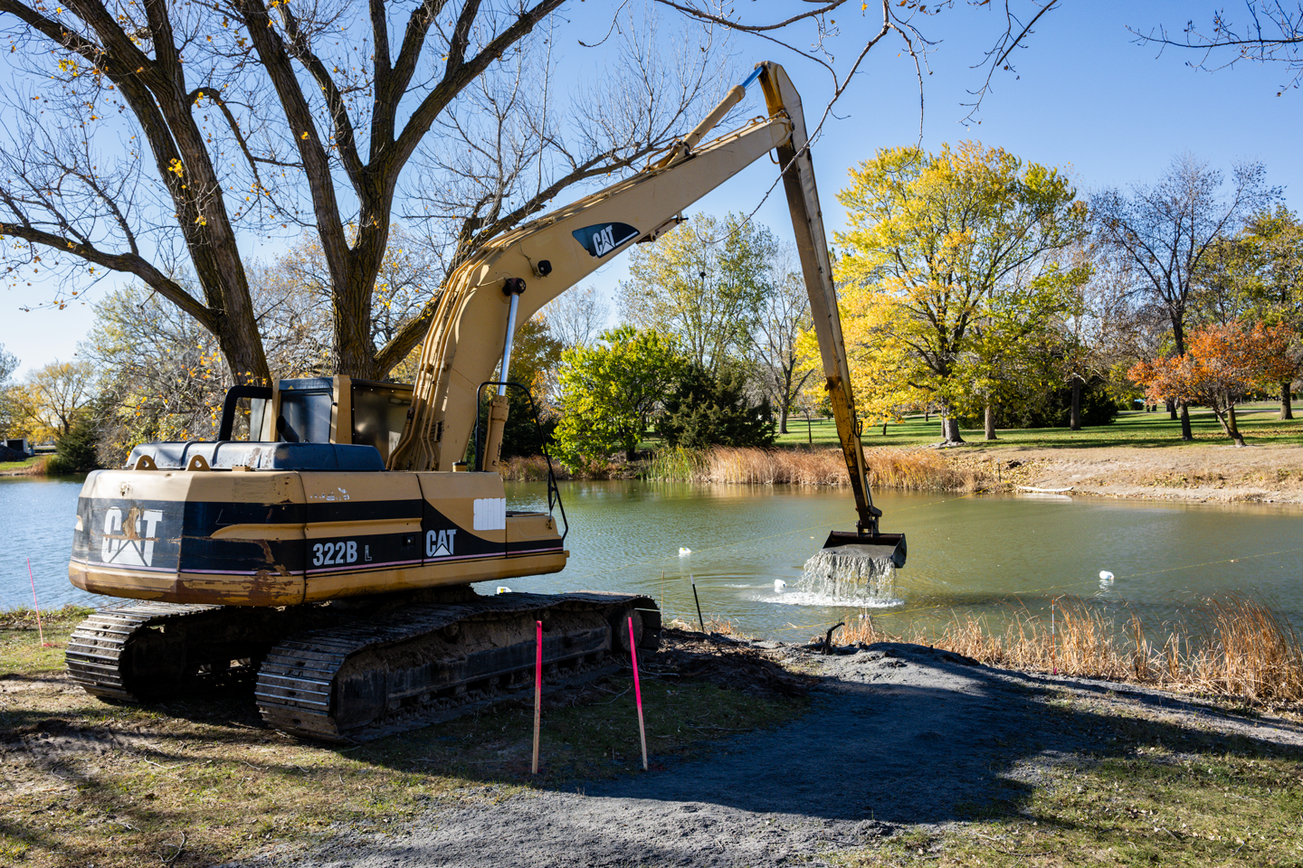 Several lakes at Windmill State Recreation Area were excavated to provide depth to ensure shallow areas remain connected during low water.
