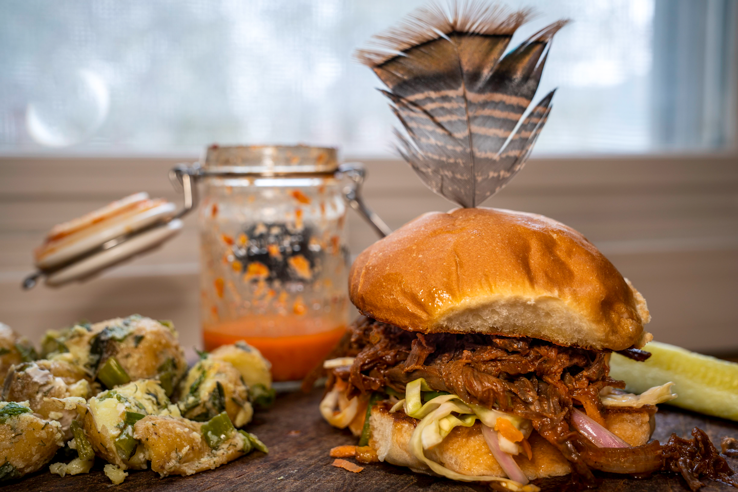 Pulled barbecue turkey sandwiches are a spring staple in the Sparks’ house after a successful hunt.