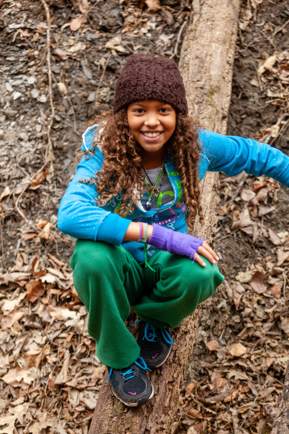 Mera Greene hiking at Ponca State Park.