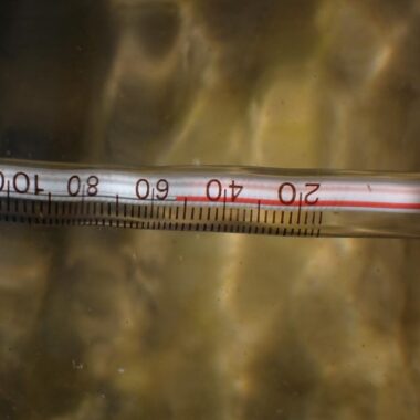 Thermometer in water.