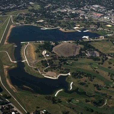 Aerial view of Holmes Lake.