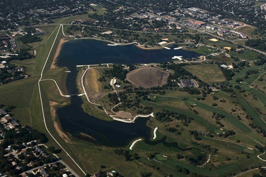 Aerial view of Holmes Lake.