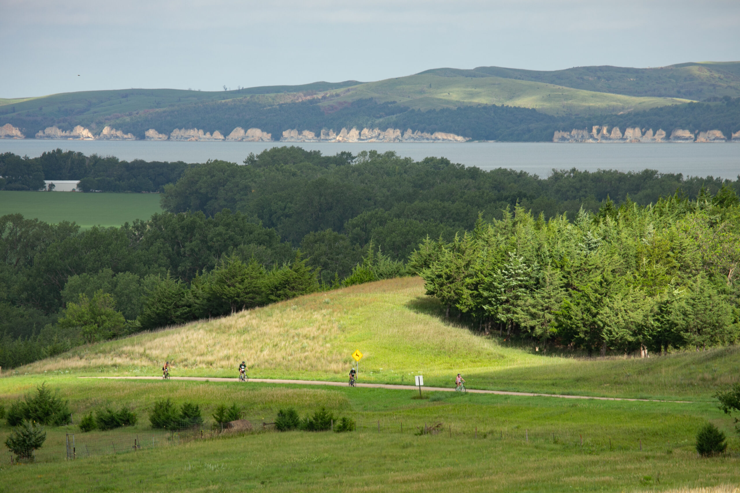 The 12-mile bike ride from Lewis and Clark Lake into downtown Crofton can be completed as part of the triathlon or as a standalone race.