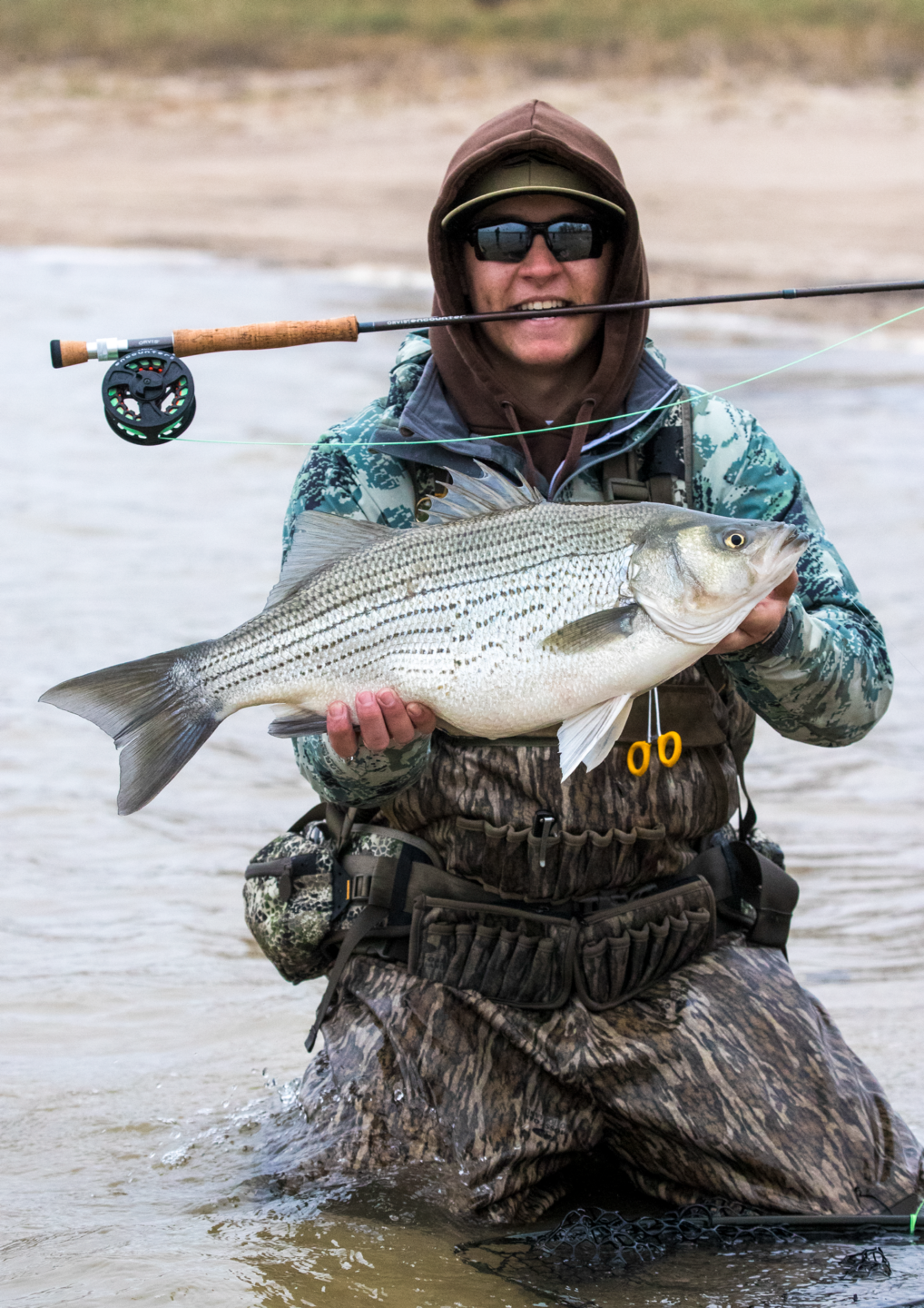 Mitch Rother of Grand Island catches wipers on the fly.