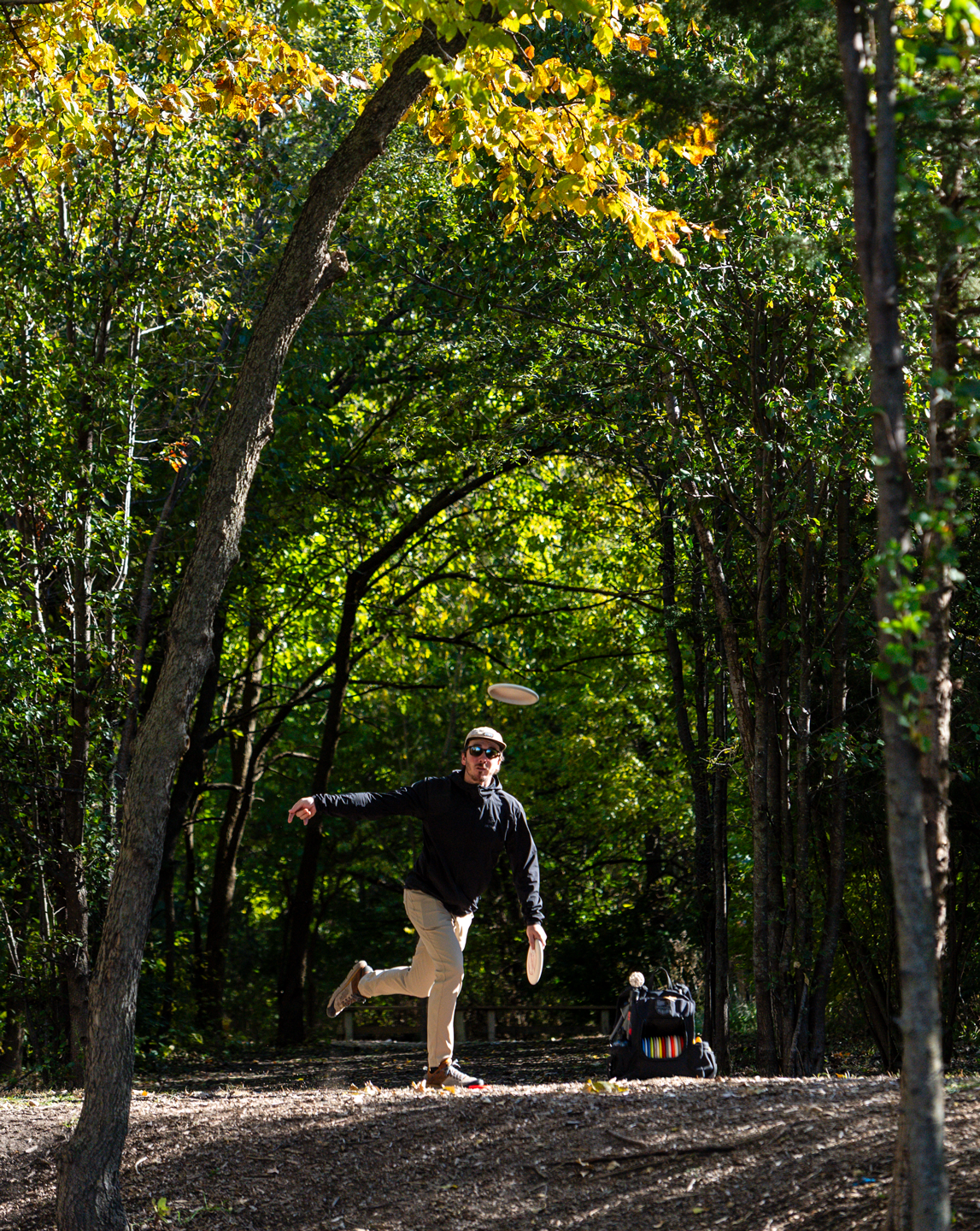 James Fleege of Lincoln plays the Beal Slough Disc Golf Course in Lincoln, 
one of the top rated courses in the United States. 