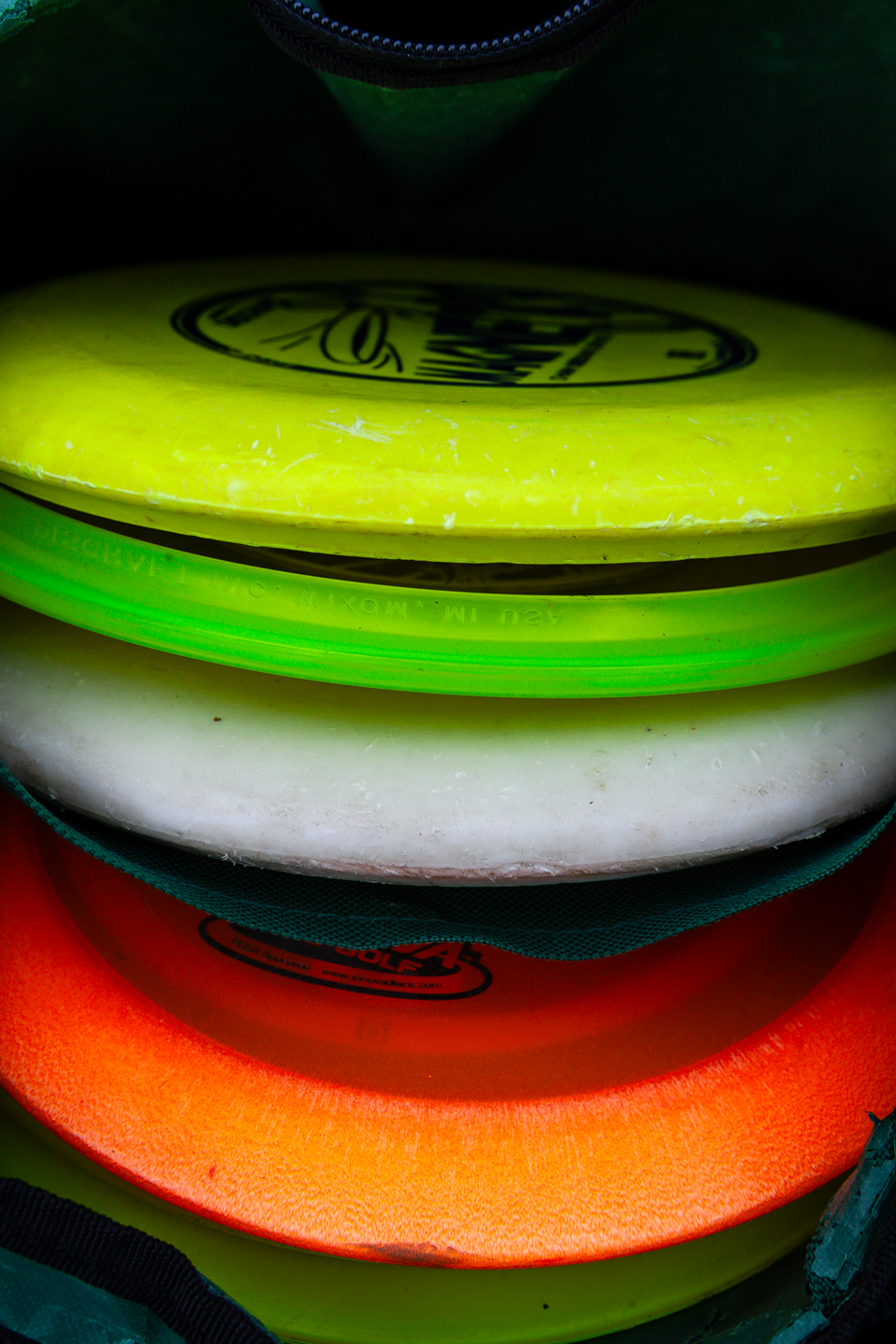 Discs are tailored to throw various shots and distances.