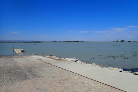 Boat ramp on Whitney Reservoir.