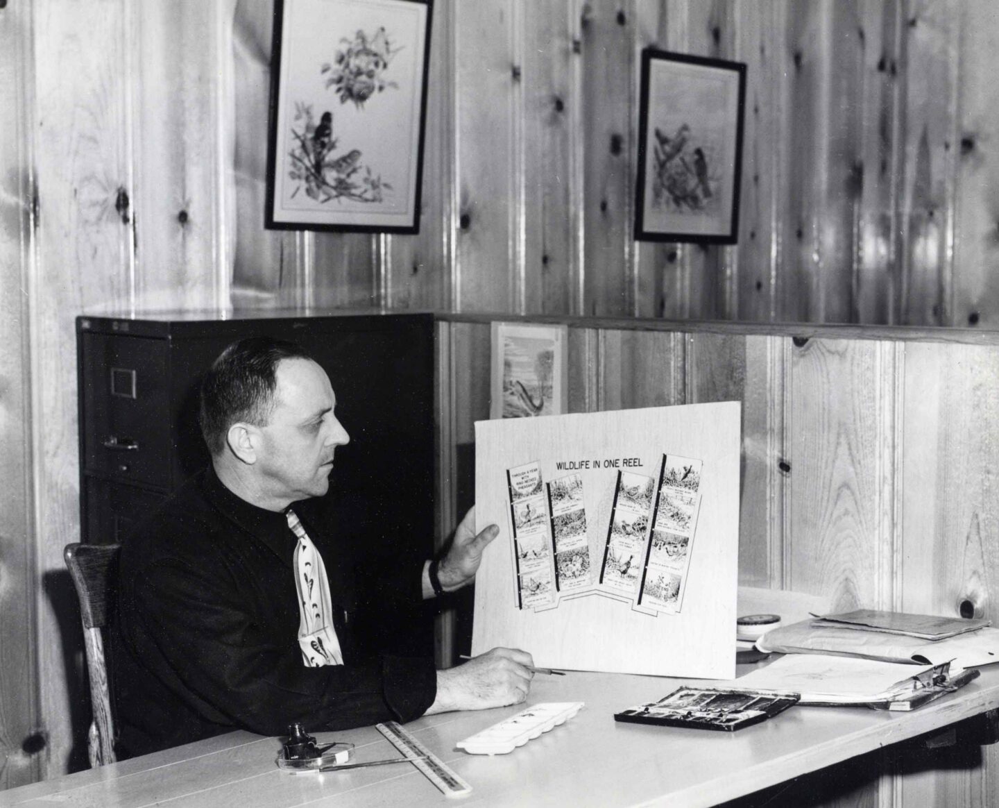 Artist C.G. “Bud” Pritchard joined the Outdoor Nebraska staff in 1949.