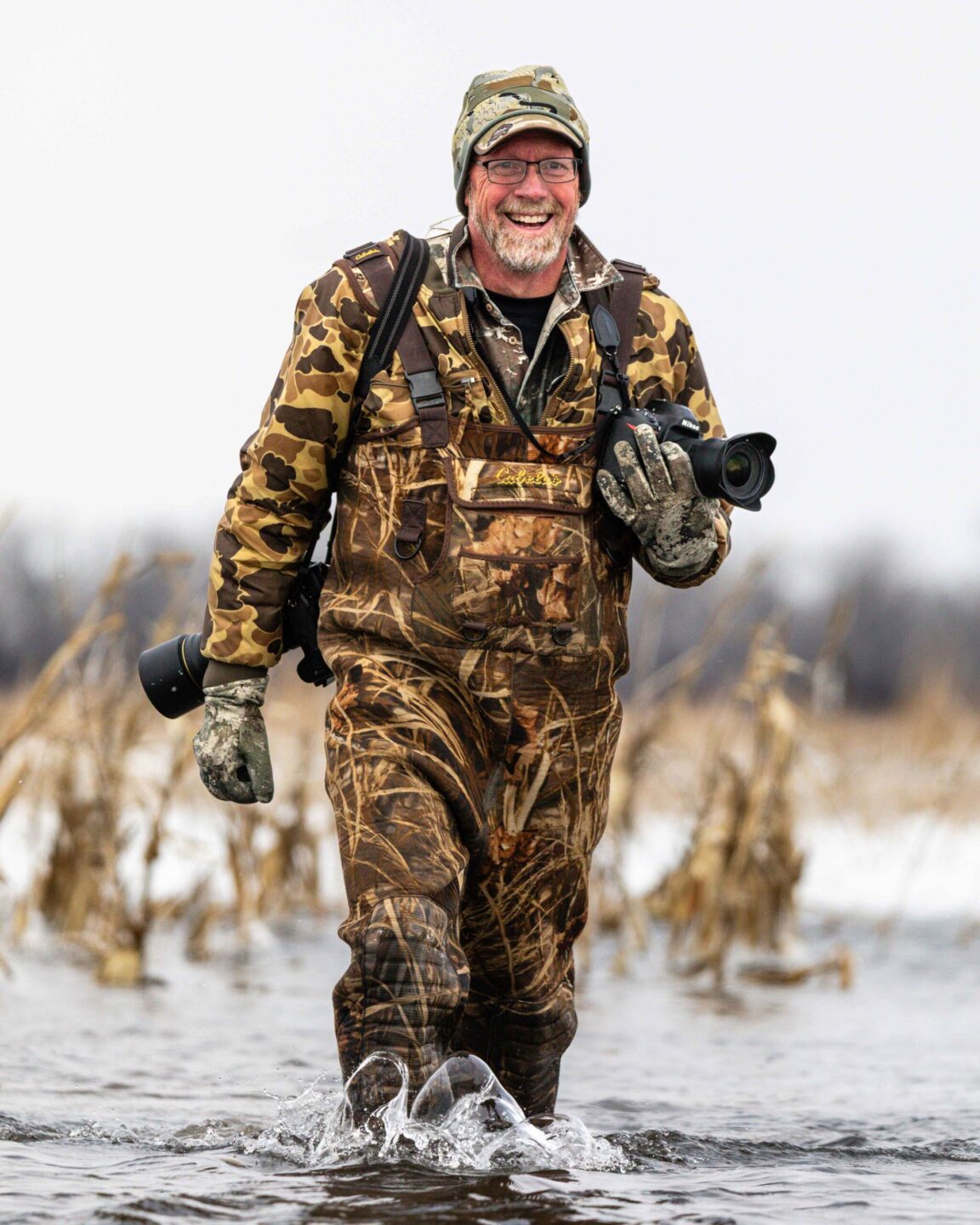 Nebraskaland photographer Eric Fowlerβs happy place is wading through a marsh with at least one camera in his hand.