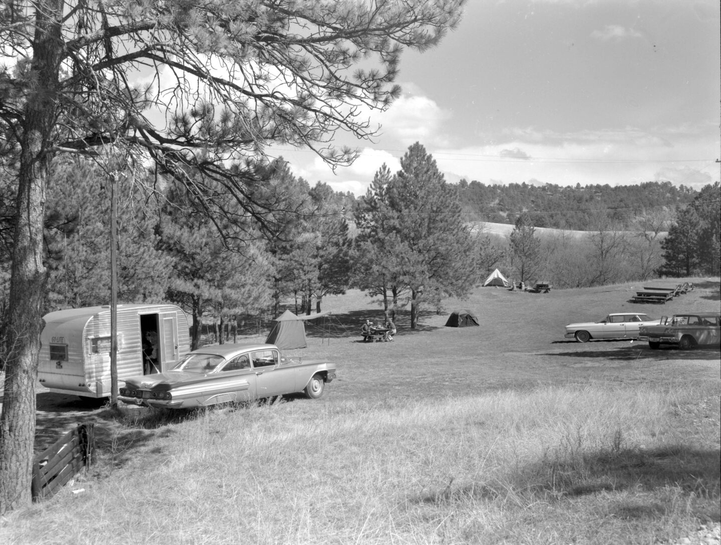 Camping at Chadron State Park, ca. 1962.  