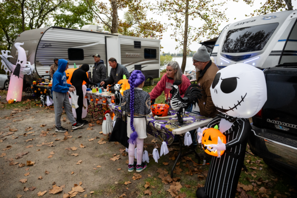 Alexandria SRA has become a hotspot for campers looking to dole out treats and trick-or-treaters wanting to load up on candy.