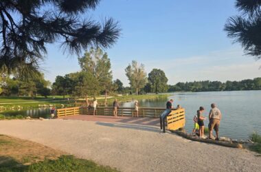 Angler access platform at Holmes Lake. Nebraska Game & Parks Commission photo.